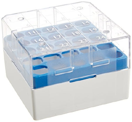 Globe Scientific Storage Box Blue Polycarbonate 2 X 3 X 3 Inch - Box of 8 - 3039B-BX