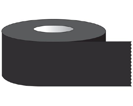 Shamrock Scientific Blank Label Tape Shamrock Multipurpose Label Black 1/2 X 500 Inch - Each - ST-12-26-EA