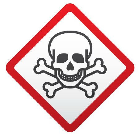 United Ad Label Pre-Printed Label pdc® Warning Label Red / White Paper GHS Symbol Black Biohazard 1-1/2 X 1-1/2 Inch - Roll of 1 - ULGHS6-RL