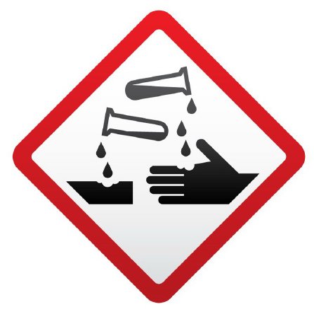 United Ad Label Pre-Printed Label pdc® Warning Label Red / White Paper GHS Symbol Black OSHA 1-1/2 X 1-1/2 Inch - Roll of 1 - ULGHS2-RL