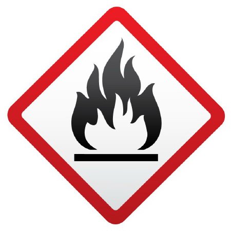 United Ad Label Pre-Printed Label UAL™ Warning Label Red / White Paper GHS Symbol Black OSHA 1-1/2 X 1-1/2 Inch - Roll of 1 - ULGHS9-RL