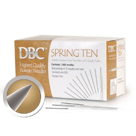 Lhasa OMS Acupuncture Needle DBC™ 3 Japanese Gauge 15 mm Length Spring Ten - Box of 1000 - DSB.20X15-BX