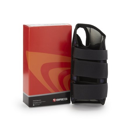 Breg Cock-Up Wrist Brace Breg® Aluminum / Foam / Nylon Right Hand Black Small - Each - 10272-EA