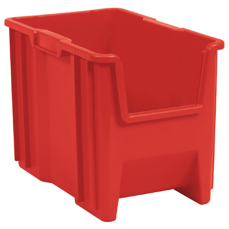 Akro-Mils Stackable Storage Bin Stak-N-Store Red Plastic 10-7/8 X 12-1/2 X 17-1/2 Inch - Case of 4 - 13014RED-CS