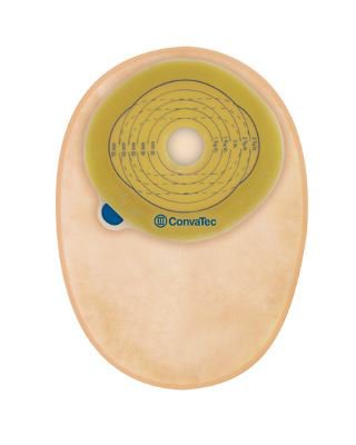 ConvaTec Ostomy Pouch Esteem™+ One-Piece System 8 Inch Length 1-3/8 Inch Stoma Closed End Pre-Cut - Box of 30 - 416710-BX