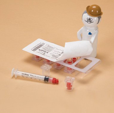 Health Care Logistics Syringe Cap Sterile, Tamper-Evident Luer Lock - Box of 10 - 8003-04-BX