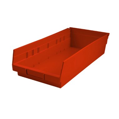 Health Care Logistics Shelf Bin Red Plastic 4 X 8-3/8 X 17-7/8 Inch - Each - 1457R-EA
