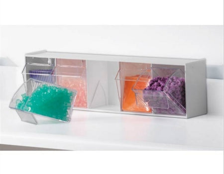 Market Lab Inc Tilt Front Bin White Industrial Grade Polymers 1-3/4 X 3-1/8 X 23-1/2 Inch - Each - 9596-EA