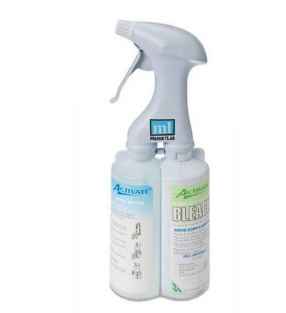 Market Lab Inc Fresh Mix Surface Disinfectant Cleaner Refill Manual Squeeze Liquid 11 oz. Cartridge Bleach Scent NonSterile - Box of 12 - 0108-BX