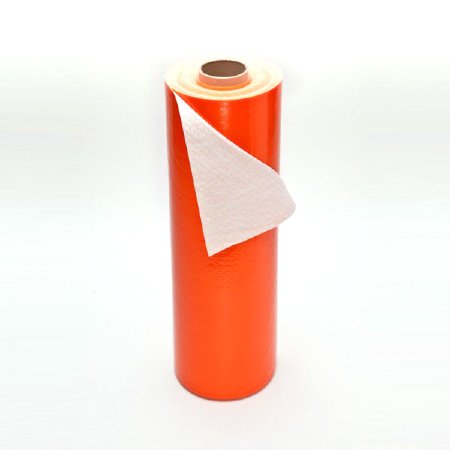 Current Technologies Biohazard Roll Bio-Screen® Standard Absorbency White / Orange NonSterile Cellulose / Polyethylene 16 Inch X 100 Foot Disposable - Case of 2 - BH16100-CS