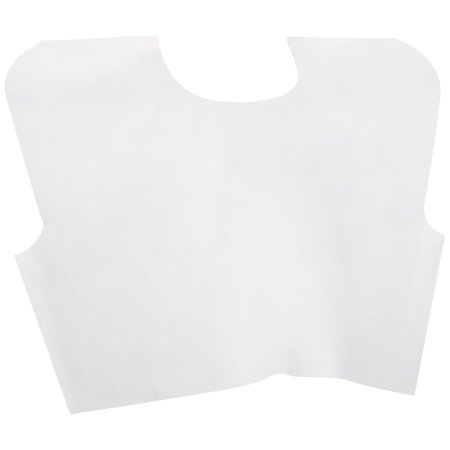 McKesson Exam Cape McKesson White Front / Back Opening Without Closure Unisex - Case of 100 - 18-107-CS