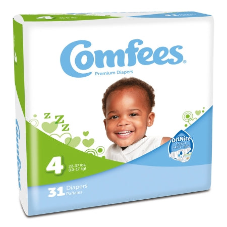 Attends Healthcare Products Unisex Baby Diaper Comfees® Size 4 Disposable Moderate Absorbency - Bag of 31 - 41540-BG