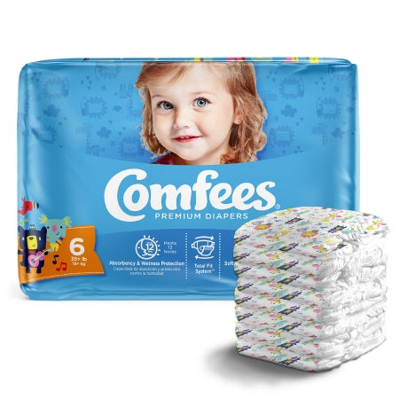 Attends Healthcare Products Unisex Baby Diaper Comfees® Size 6 Disposable Moderate Absorbency - Bag of 23 - CMF-6-BG