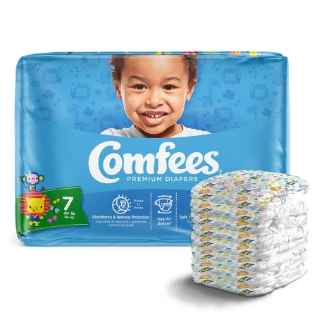 Attends Healthcare Products Unisex Baby Diaper Comfees® Size 7 Disposable Moderate Absorbency - Case of 80 - CMF-7-CS