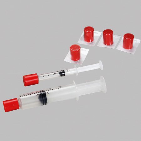 Health Care Logistics Tamper Evident Tip Cap Red, Sterile - Box of 100 - 17361R-BX