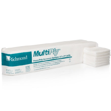 Richmond Dental Company Nonwoven Sponge MultiPly™ 2 X 2 Inch 100 per Pack NonSterile 8-Ply Square - Case of 3000 - 300637-CS