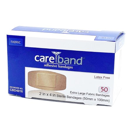 ASO Corp Adhesive Strip Careband™ 2 X 4 Inch Fabric Rectangle Tan Sterile - Box of 1 - CBD4016-012-00-BX