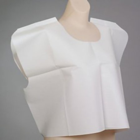 Tidi Products Exam Cape Tidi® White One Size Fits Most Front / Back Opening Without Closure Unisex - Case of 100 - 9810856-CS