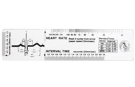 Prestige Medical EKG Waveform Ruler CardioMeter™ Clear, Plastic - Each - 31-EA