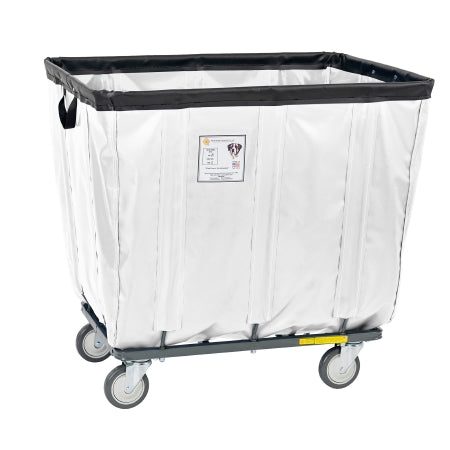 R & B Wire Products Basket Truck 12 Bushel Capacity Tubular Steel 2 Rigid, 2 Swivel Casters - Each - 412KD2+2/WHT-EA