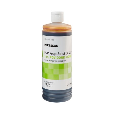 McKesson Skin Prep Solution McKesson 16 oz. Flip-Top Bottle 10% Strength Povidone-Iodine NonSterile - Each - 035-EA