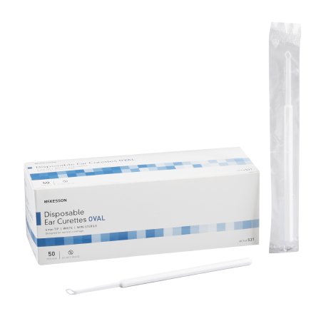 McKesson Ear Curette McKesson Handle with Grooves 4 mm Tip Oval Tip - Box of 1 - 531-BX