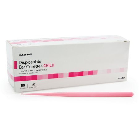 McKesson Ear Curette McKesson Handle with Grooves 3 mm Tip Round Tip - Box of 1 - 529-BX