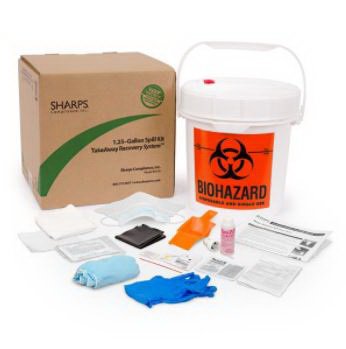 Sharps Compliance Spill Kit TakeAway Recovery System - Case of 2 - 85100-002-CS