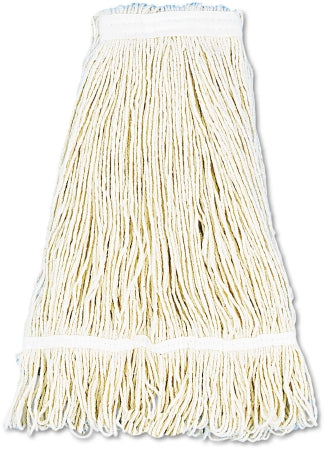 Lagasse Wet String Mop Head Boardwalk® Looped-end White Cotton Reusable - Case of 12 - BWK424CCT-CS