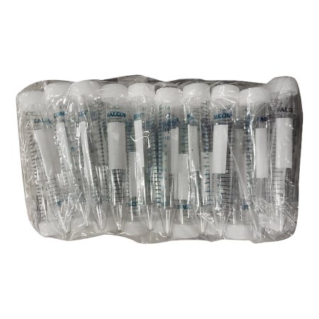 Troy Biologicals Falcon® Centrifuge Tube Conical Bottom Plain 17 X 120 mm 15 mL Screw Cap Polystyrene Tube - Case of 500 - 352095-CS
