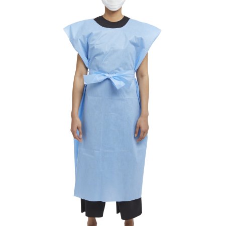HPK Industries Patient Exam Gown X-Large Blue Disposable - Case of 50 - 510 SXL-CS