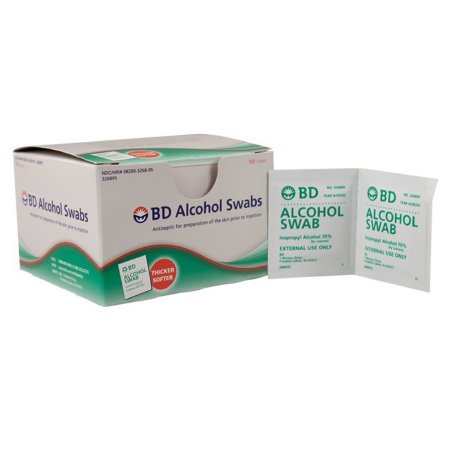 BD Alcohol Prep Pad BD™ 70% Strength Isopropyl Alcohol Individual Packet NonSterile - Each - 326895-EA