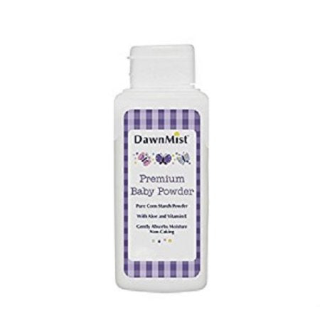 Donovan Industries Baby Powder DawnMist® 14 oz. Scented Bottle with Dispensing Cap Cornstarch / Aloe / Vitamin E - Case of 24 - BPC14-CS