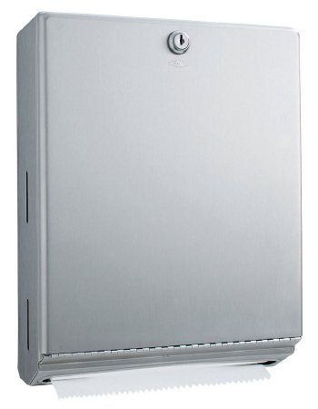 Lagasse Paper Towel Dispenser Bobrick Satin Finish Stainless Steel Manual Pull 400 C-Fold / 525 Multi-fold Surface Mount - Each - BOB262-EA