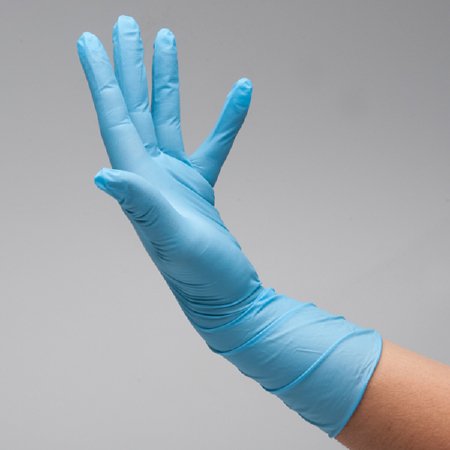 Cardinal Exam Glove Flexam® Small Sterile Pair Nitrile Extended Cuff Length Textured Fingertips Blue Chemo Tested - Case of 200 - N8830-CS