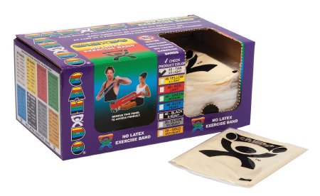Fabrication Enterprises Exercise Resistance Band CanDo® Tan 5 Inch X 50 Yard 2X-Light Resistance - Each - 10-5620-EA