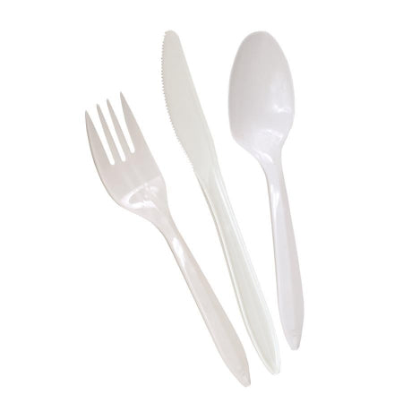 RJ Schinner Co Fork Dart® Medium Weight White Polypropylene - Case of 1000 - F6BW-CS