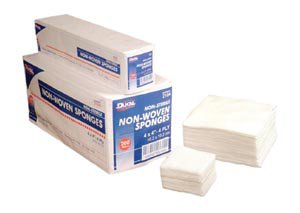 Dukal Nonwoven Sponge Clinisorb 4 X 4 Inch 5 per Pack Sterile 4-Ply Square - Case of 160 - 7454SP-CS