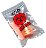Elkay Plastics Specimen Transport Bag with Document Pouch Lab-Loc® 12 X 15 Inch Zip Closure Biohazard Symbol / Storage Instructions NonSterile - Box of 100 - LAB21215-BX