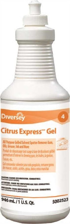 Lagasse Carpet Stain Remover Diversey™ Citrus Express™ Gel 32 oz. Bottle Citrus Scent Manual Squeeze - Case of 6 - DVO95002523-CS