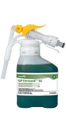 Lagasse Diversey™ GP Forward™ SC Surface Cleaner Alcohol Based RTD® Dispensing System Liquid Concentrate 1.5 Liter Bottle Citrus Scent NonSterile - Case of 2 - DVS93145395-CS
