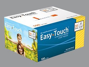 MHC Medical Products Standard Insulin Syringe with Needle EasyTouch™ 0.3 mL 5/16 Inch 31 Gauge NonSafety Thin Wall - Box of 100 - 08496313601-BX