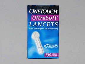 LifeScan Lancet for Lancing Device OneTouch® 28 Gauge Non-Safety Twist Off Cap Finger - Box of 100 - 53885039310-BX