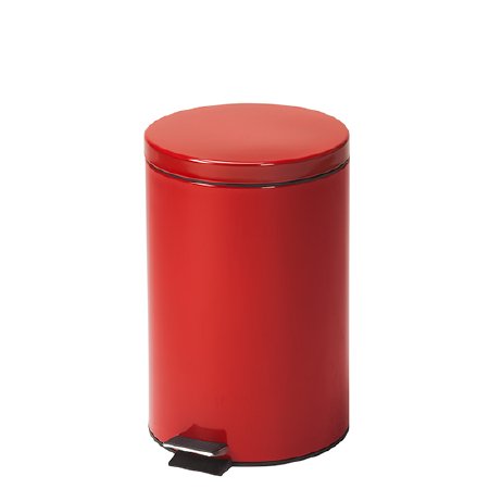 Clinton Industries Trash Can 20 Quart Round Red Steel Step On - Each - TR-20R-EA
