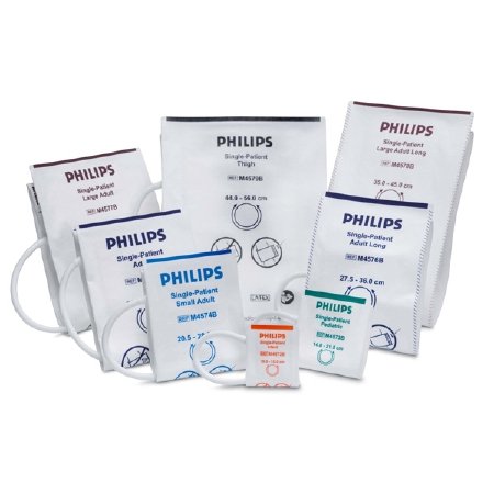 Philips Healthcare Single Patient Use Blood Pressure Cuff Philips™ 27.5 to 36 cm Leg Cloth Fabric Cuff Adult Cuff - Box of 10 - 989803148031-BX
