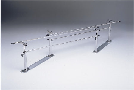 Fabrication Enterprises Parallel Bars 1-1/4 X 7 X 42 Inch Wood Base, 1/4 X 5 X 42 Inch Steel Base, 1-1/2 Inch Diameter Hand Rail, Steel Base, Folding, Height and Width Adjustable 36 X 42 X 84 Inch - Each - 15-4004-EA