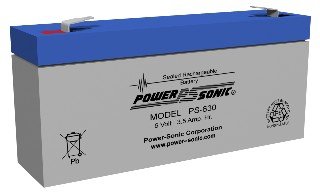 Bulbtronics Sealed Lead Acid Battery Pack Power-Sonic® 6V Rechargeable 1 Pack - Each - 0031021-EA