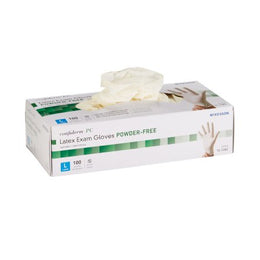 McKesson Exam Glove McKesson Confiderm® Large NonSterile Latex Standard Cuff Length Fully Textured Ivory Not Rated - Case of 1000 - 14-1383-CS