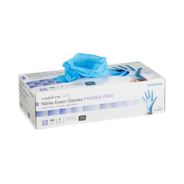 McKesson Exam Glove McKesson Confiderm® 4.5C X-Large NonSterile Nitrile Standard Cuff Length Textured Fingertips Blue Chemo Tested - Case of 1000 - 14-660C-CS