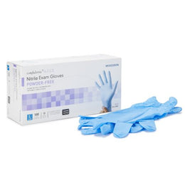 McKesson Exam Glove McKesson Confiderm® 6.5CX Large NonSterile Nitrile Extended Cuff Length Textured Fingertips Blue Chemo Tested - Case of 1000 - 14-678C-CS